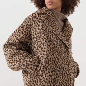 Disegno Leopard Shearling Coat