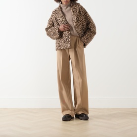 Disegno Leopard Shearling Coat