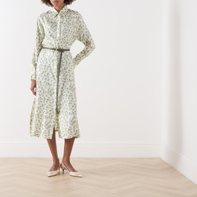 Snob Floral Silk Shirt Dress