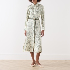 Snob Floral Silk Shirt Dress