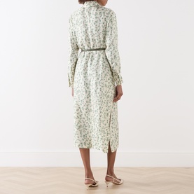 Snob Floral Silk Shirt Dress