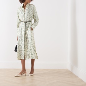 Snob Floral Silk Shirt Dress