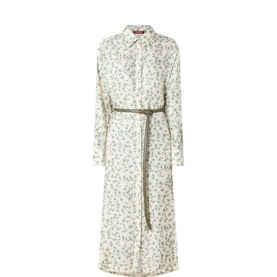 Snob Floral Silk Shirt Dress