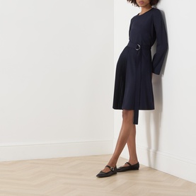 Talamo Pleated Mini Dress