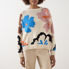 Celebre Graphic Flower Sweater