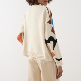 Celebre Graphic Flower Sweater