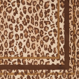 Leopard Silk Square Scarf