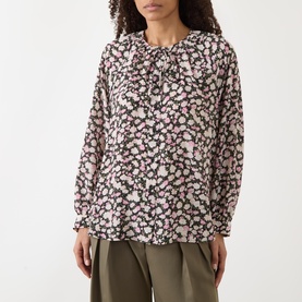 Cinema Silk Floral Print Blouse