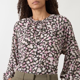 Cinema Silk Floral Print Blouse