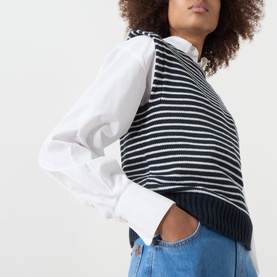 Landa Striped Sweater Vest