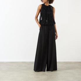 Nodo Crystal Embellished Mesh Top