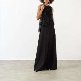Nodo Crystal Embellished Mesh Top