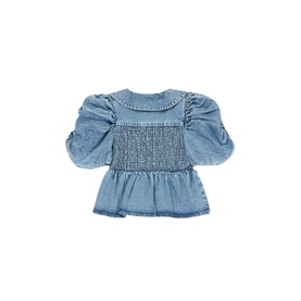 Orla Shirred Denim Blouse