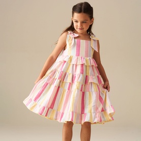 Nola Stripe Tiered Dress