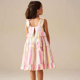 Nola Stripe Tiered Dress