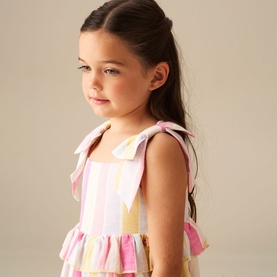 Nola Stripe Tiered Dress