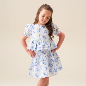 Pia Floral Tie Detail Peplum Top