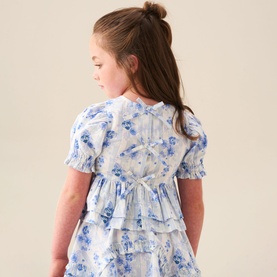 Pia Floral Tie Detail Peplum Top