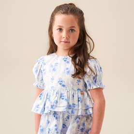 Pia Floral Tie Detail Peplum Top