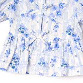 Pia Floral Tie Detail Peplum Top
