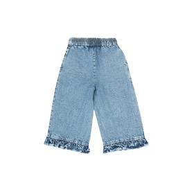 Orla Frilled Hem Denim Trousers