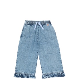 Orla Frilled Hem Denim Trousers