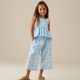 Nellie Embroidered Wide Leg Trousers