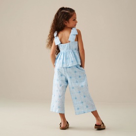 Nellie Embroidered Wide Leg Trousers