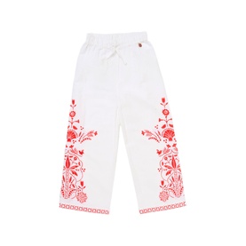 Pippa Tie Waist Embroidered Trousers