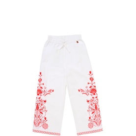 Pippa Tie Waist Embroidered Trousers