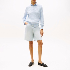 Flag Logo Cable Knit Sweater