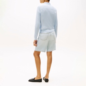 Flag Logo Cable Knit Sweater