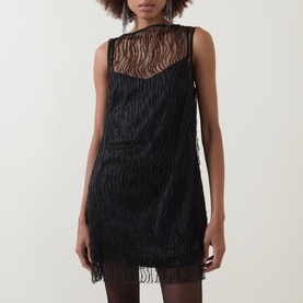 Margot Beaded Mini Shift Dress