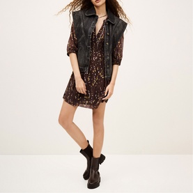 Kanissa Printed Smocked Mini Dress