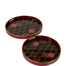 Haralson Circular Two-Piece Tray Set