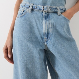 Harper High Rise Barrell Leg Belted Jeans