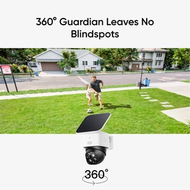 SoloCam S340 (2K Dual Lens PTZ with Solar) Black White