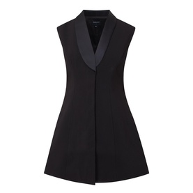 Destene Satin Lapel Mini Dress