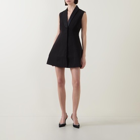 Destene Satin Lapel Mini Dress