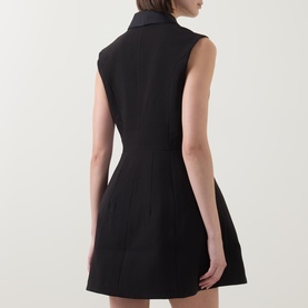 Destene Satin Lapel Mini Dress