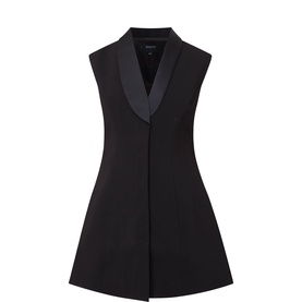 Destene Satin Lapel Mini Dress