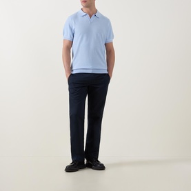 Narciso Open Collar Knitted Polo Shirt