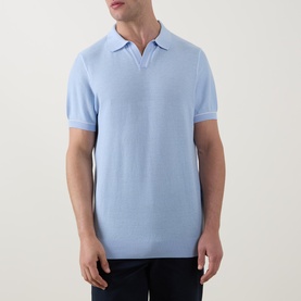 Narciso Open Collar Knitted Polo Shirt