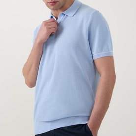 Narciso Open Collar Knitted Polo Shirt