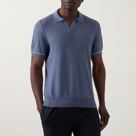 Narciso Open Collar Knitted Polo Shirt