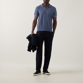 Narciso Open Collar Knitted Polo Shirt