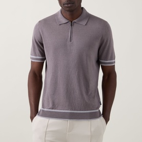 Nobertino Zip Knitted Polo Shirt