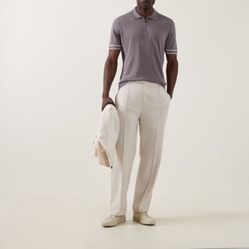 Nobertino Zip Knitted Polo Shirt