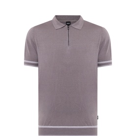 Nobertino Zip Knitted Polo Shirt