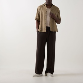 Drawstring Straight-Leg Trousers